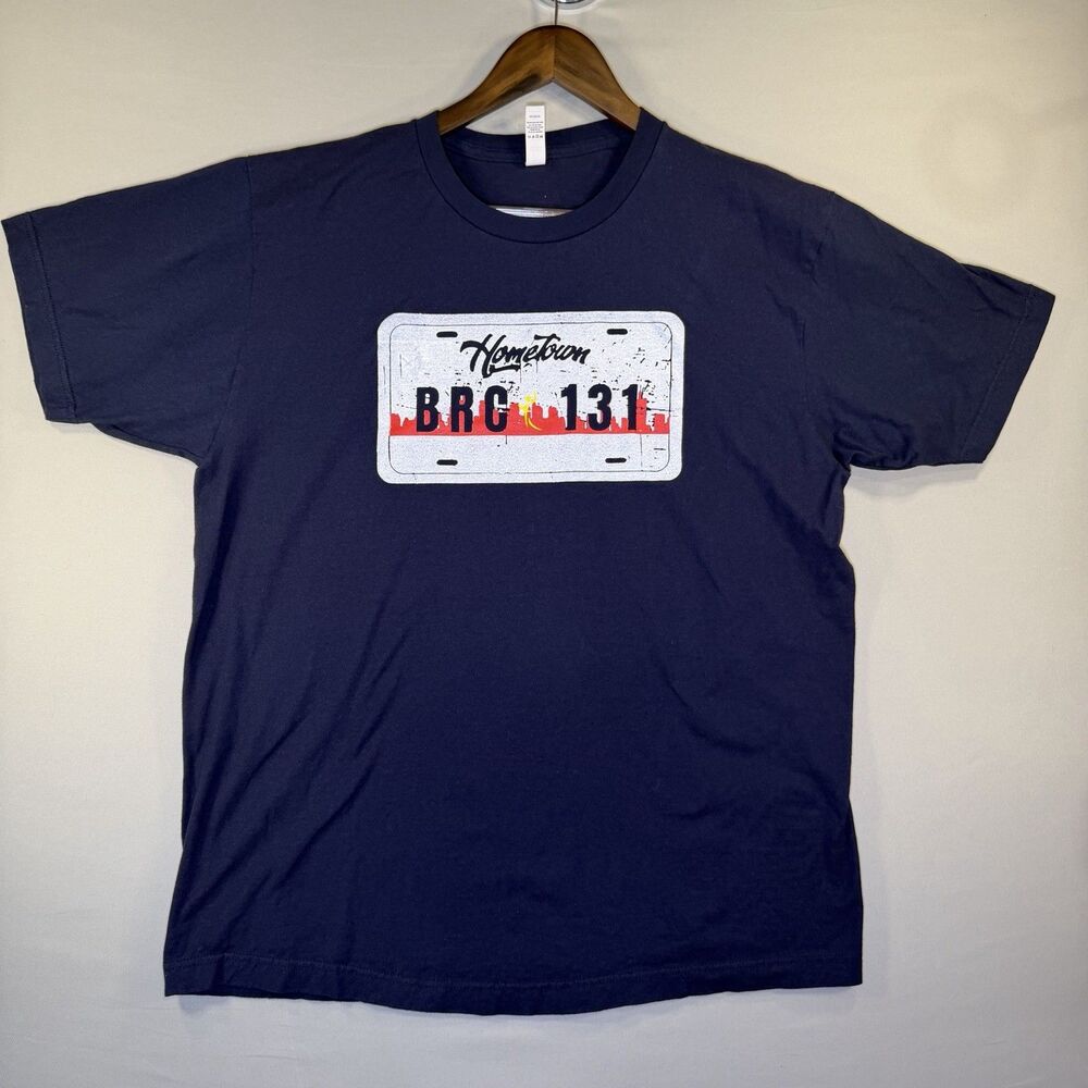 Hometown BRC 131 Shirt Unisex Tultex XL Blue Graphic Short Sleeve Tee
